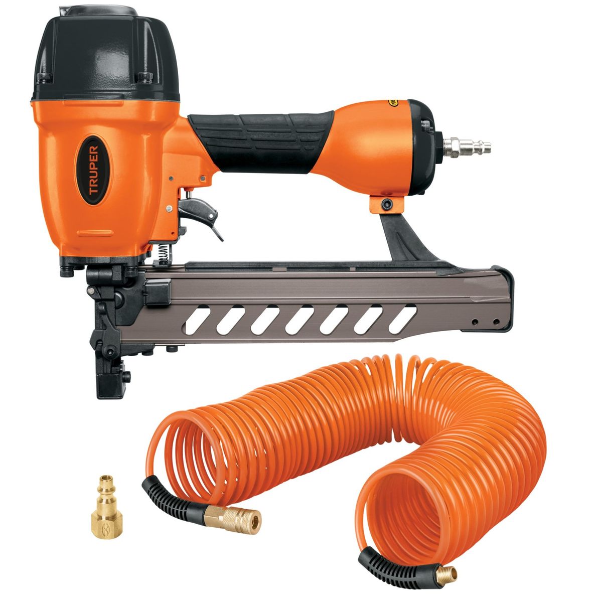 TRUPER - Kit Engrapadora neumática calibre 16 profesional manguera de aire 15m