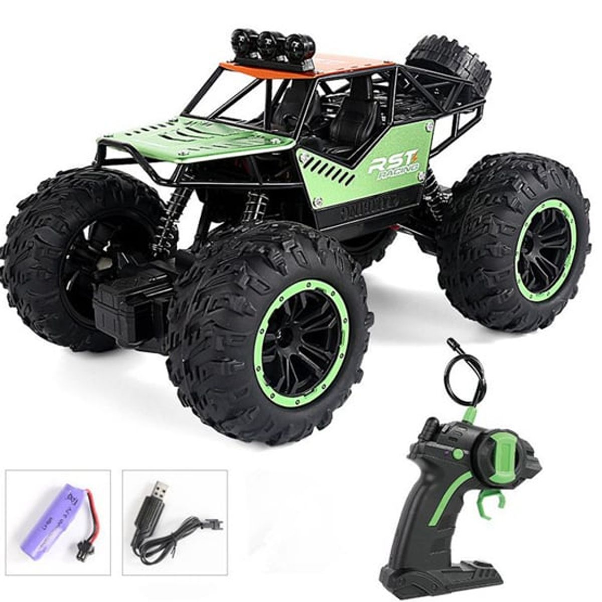 GENERICO - Carro de Carrera Bateria Recargable y Luces Oferta Unica