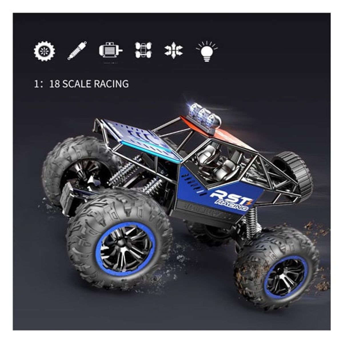 GENERICO - Carro de Carrera Bateria Recargable y Luces Oferta Unica