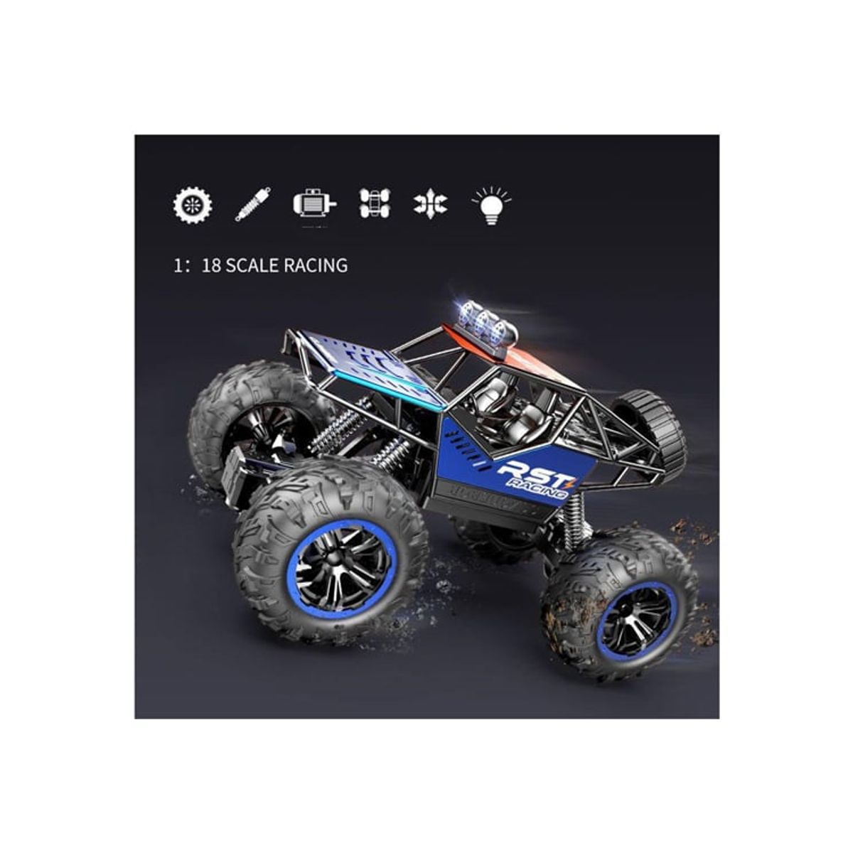 GENERICO - Carro de Carrera Bateria Recargable y Luces Oferta Unica