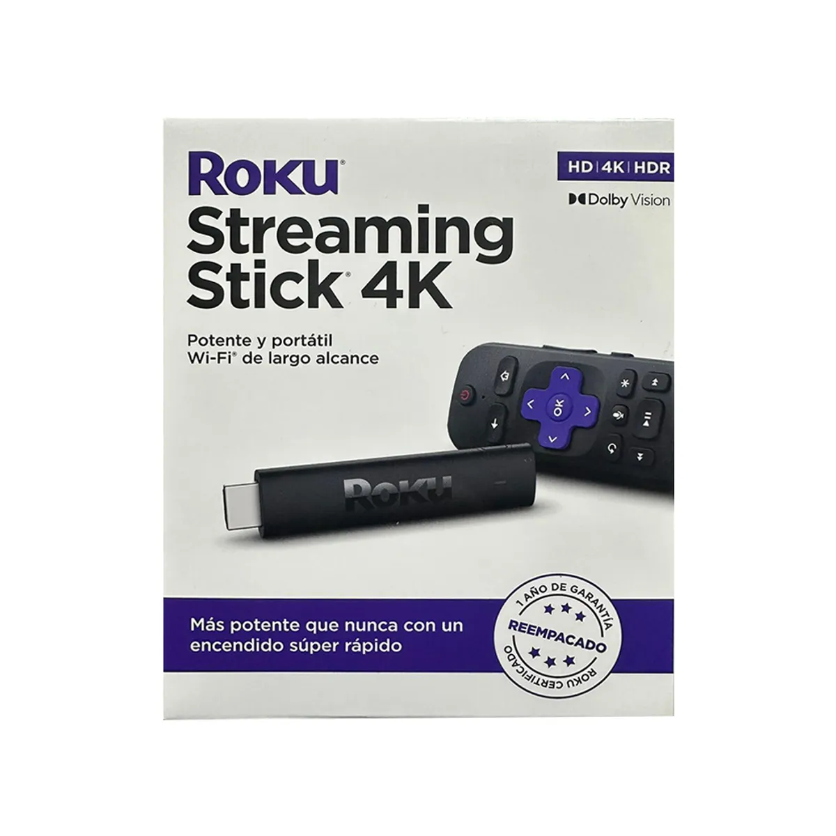 ROKU - ROKU STREAMING STICK 4K 3820MX 4K ULTRA HD REACONDICIONADO.