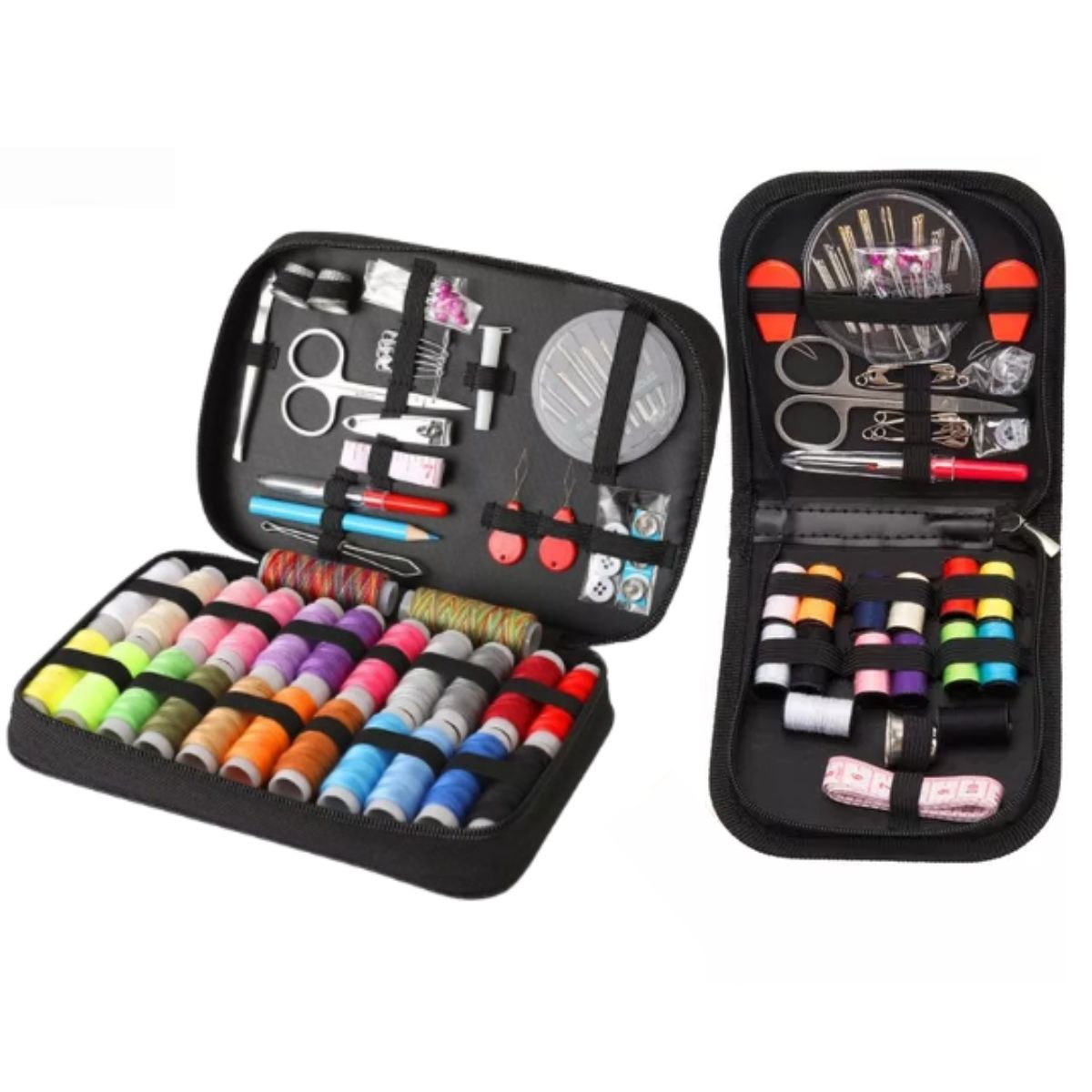 GENERICO - Kit De Costura Hilos Con Estuche Grande Y Chico Portátiles
