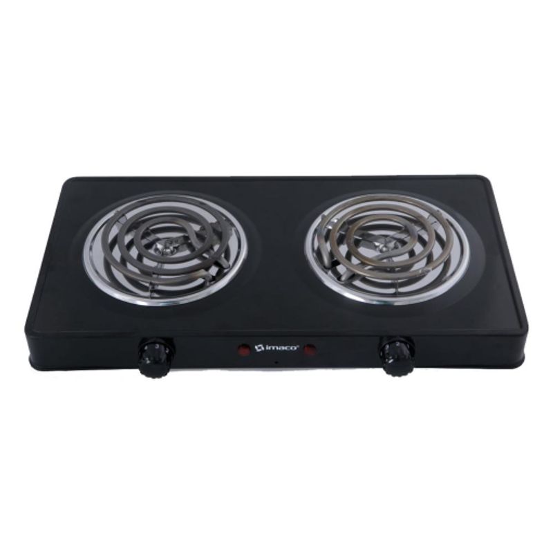 IMACO - Cocina Eléctrica 2 Hornillas Imaco HP-1400 Negro