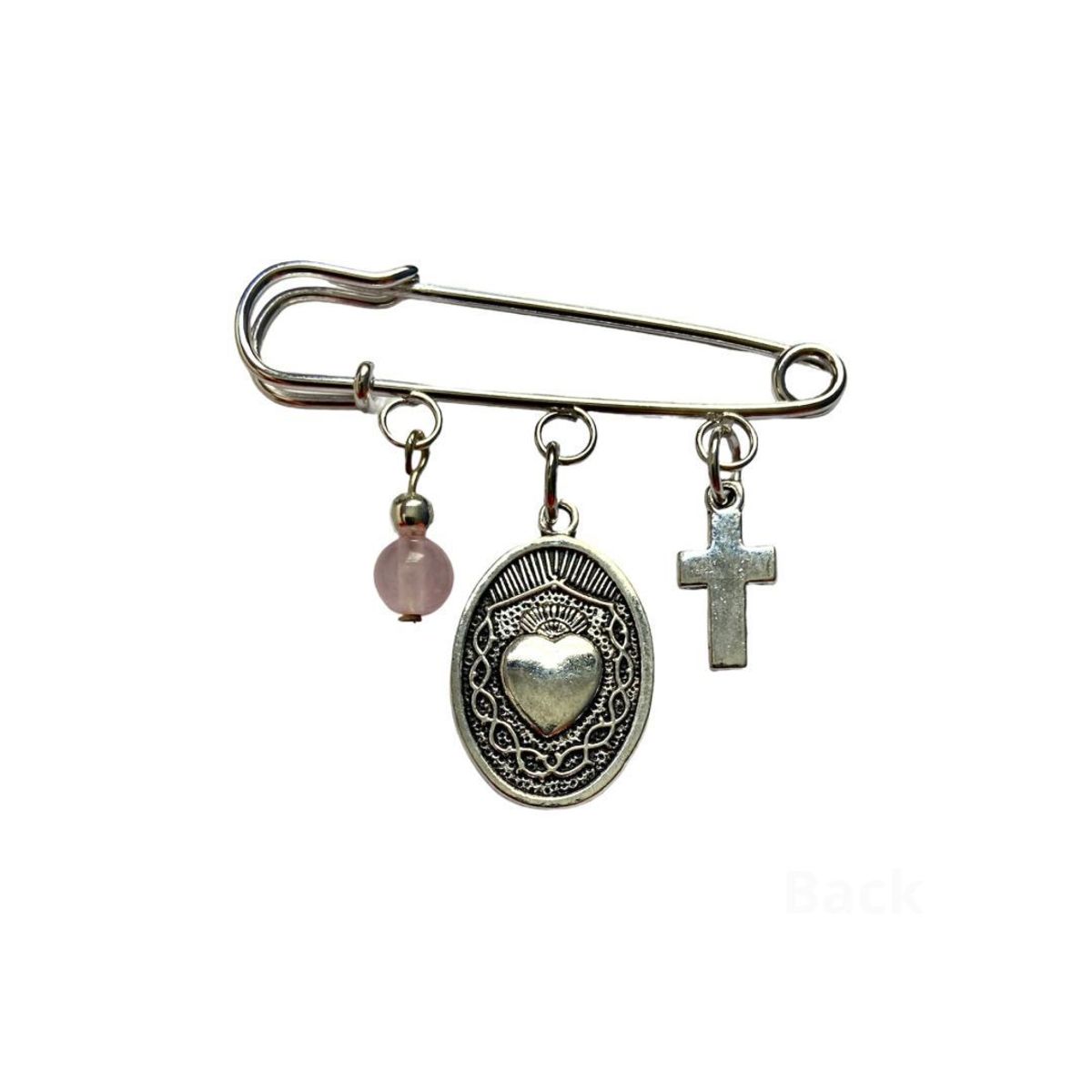 SANTORAL - Broche Imperdible Divino Niño de Praga - Rosa