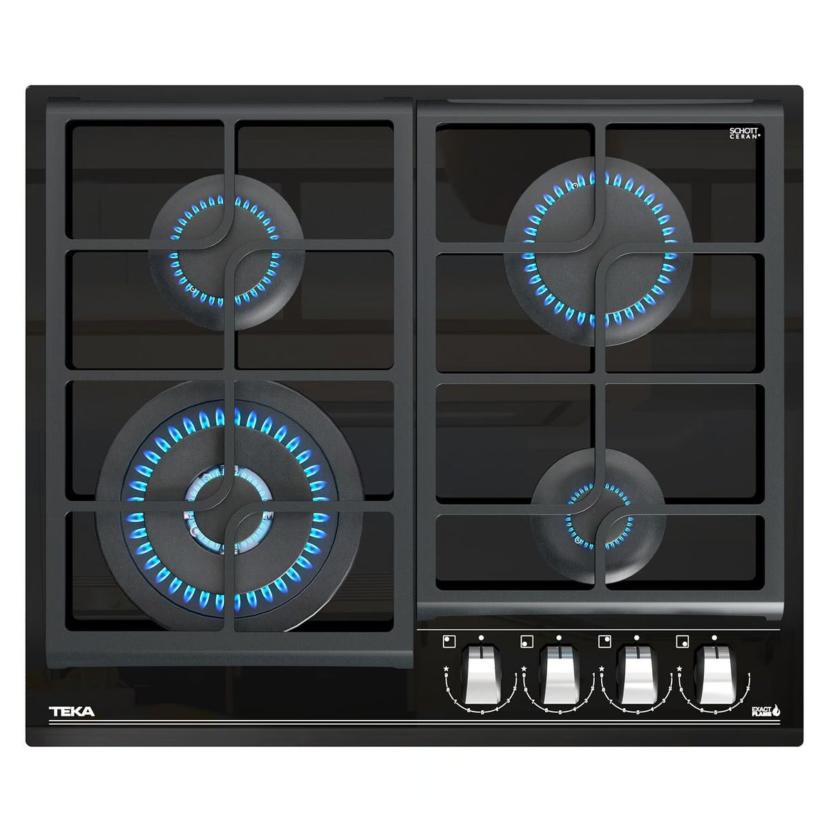 TEKA - Encimera Empotrada Cristal Gas Gzc 64320 Xb.