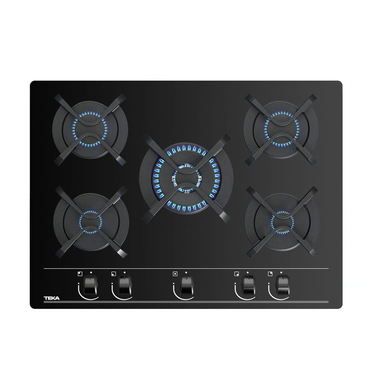 TEKA - Encimera Empotrada Cristal Gas GBC 75030 KBB.