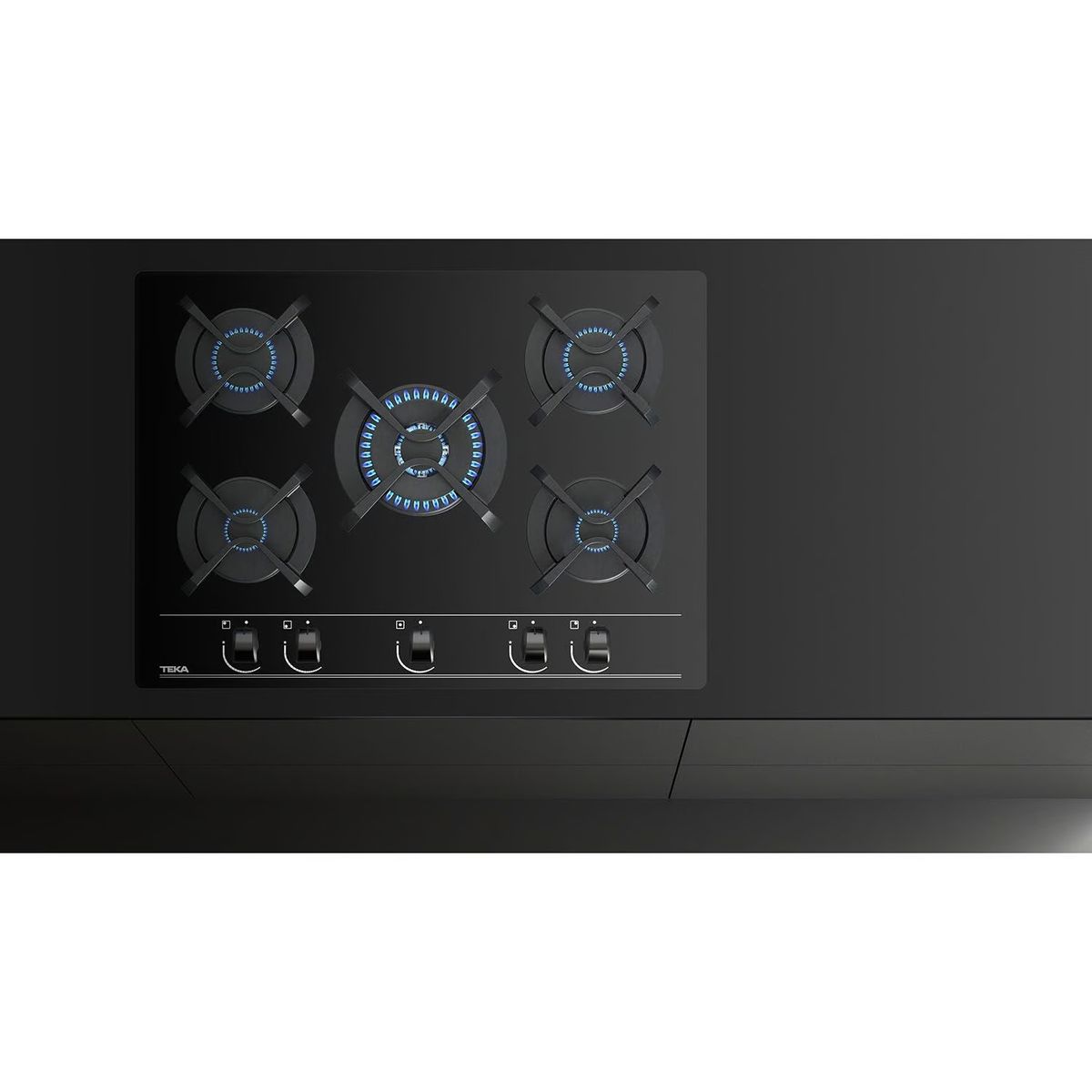 TEKA - Encimera Empotrada Cristal Gas GBC 75030 KBB.