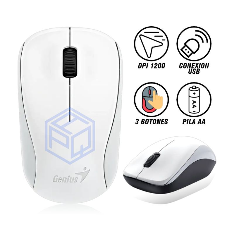 GENIUS - MOUSE GENIUS INALÁMBRICO NX-7000 - BLANCO