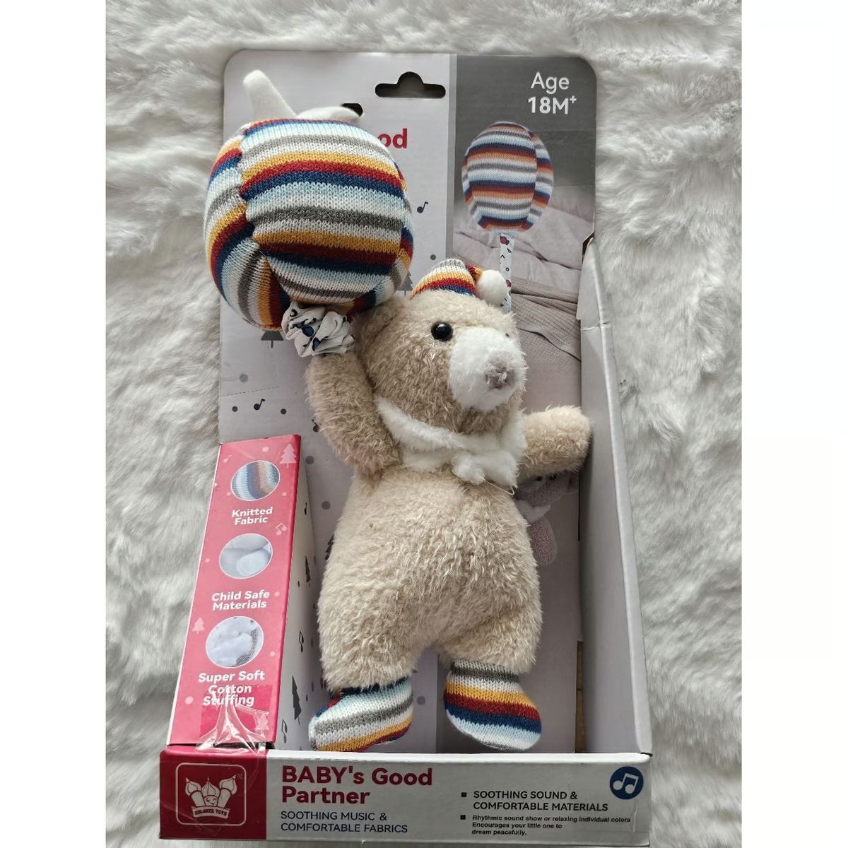 GENERICO - Peluche de apego con sonido de oso