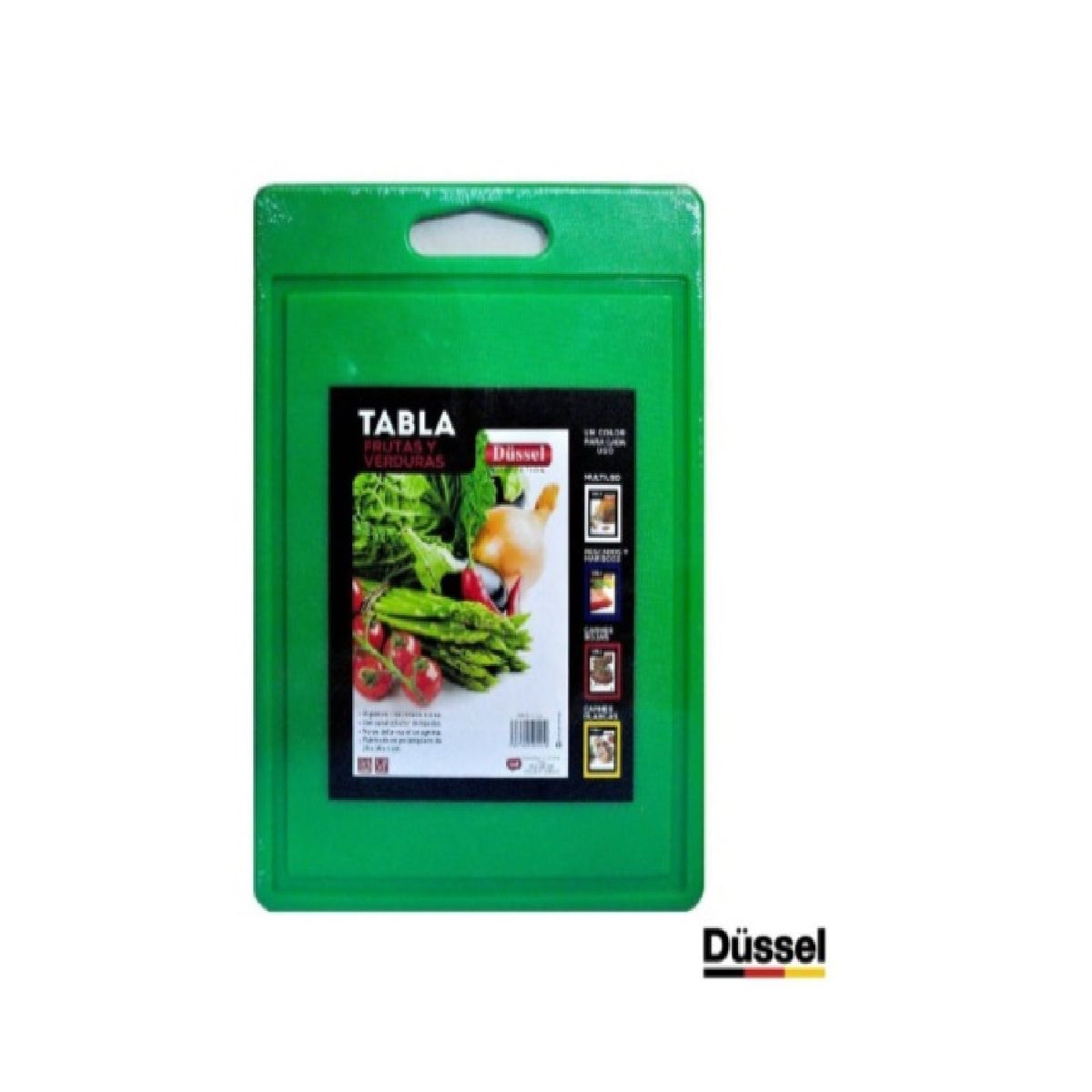 DUSSEL - Tabla cortar 25x35x1 cm verde