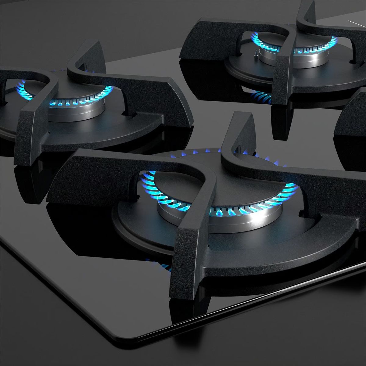 TEKA - Encimera Empotrada Cristal Gas  GBC 64003.