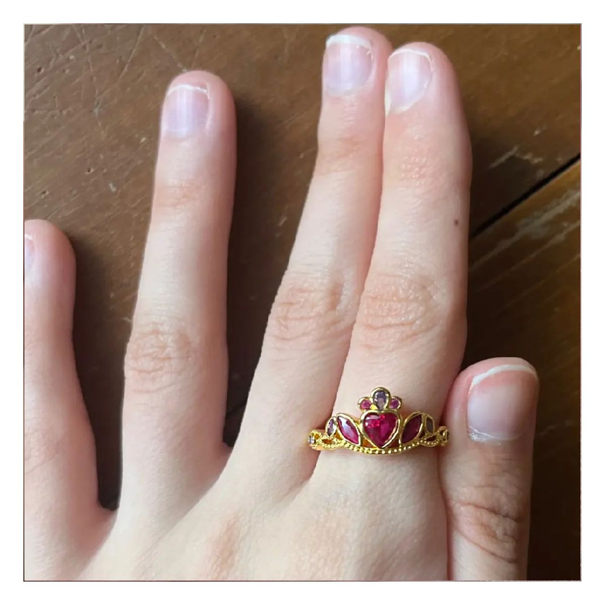 NO LOGO - Anillo Promesa Corona Princesa + Estuche
