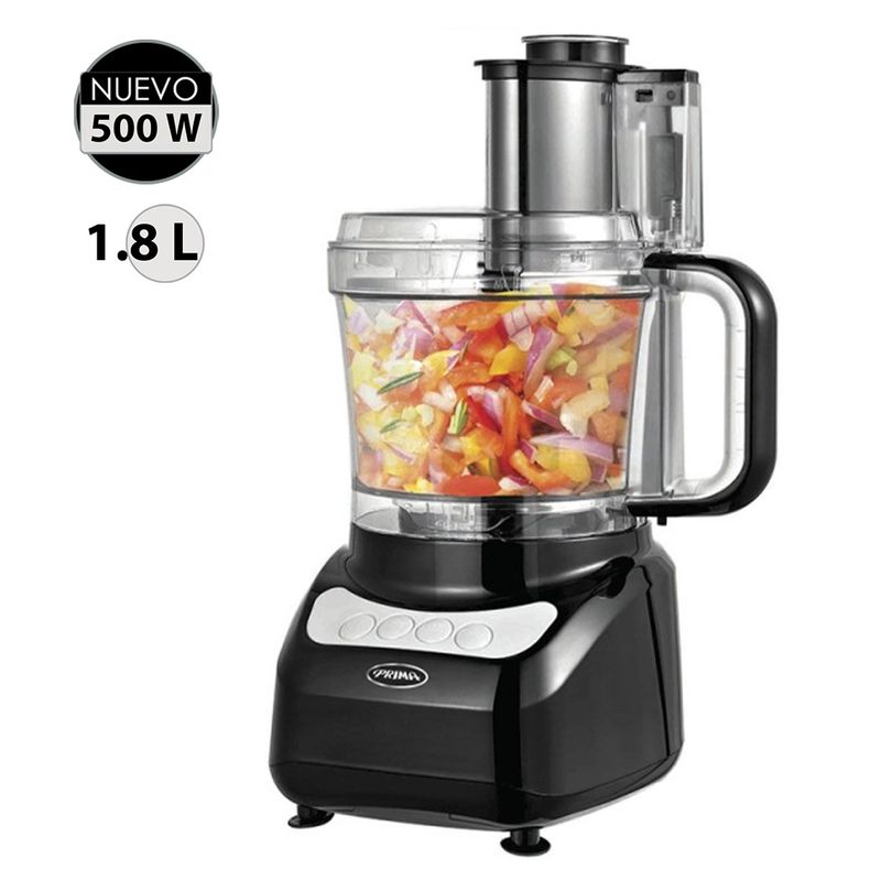 PRIMA - Procesador de Alimentos Prima FP-9042A-CB Panel Táctil 500 Watts Negro