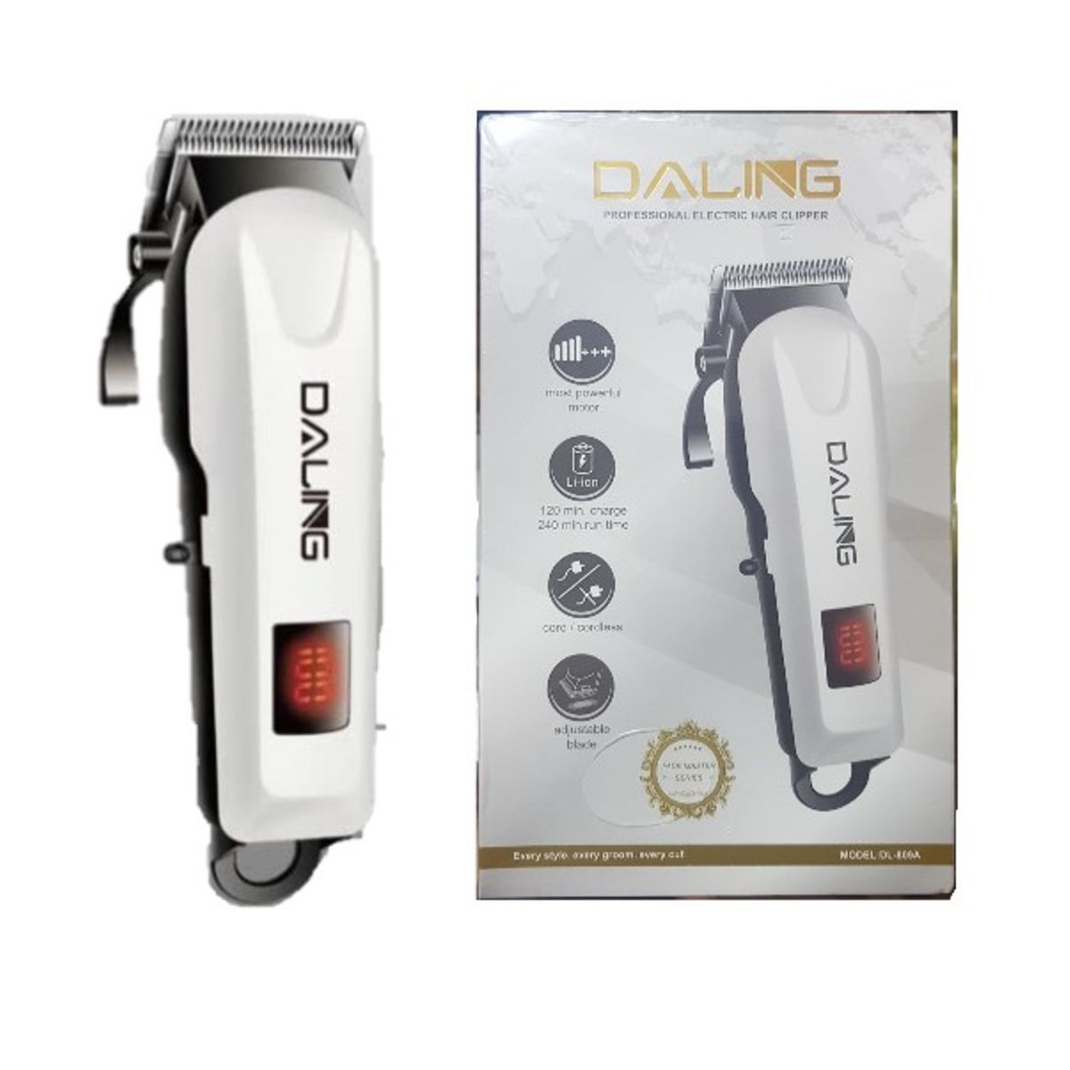 GENERICO - Afeitador Daling máquina para el cabello recargable