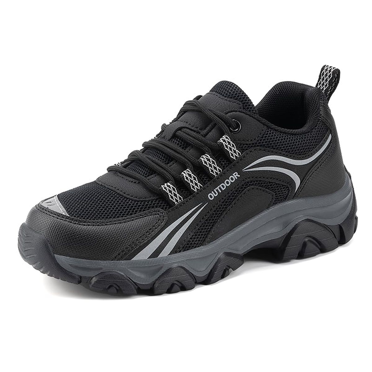SHANDIAN - Zapatillas Outdoor Deportivos Hombre Negro