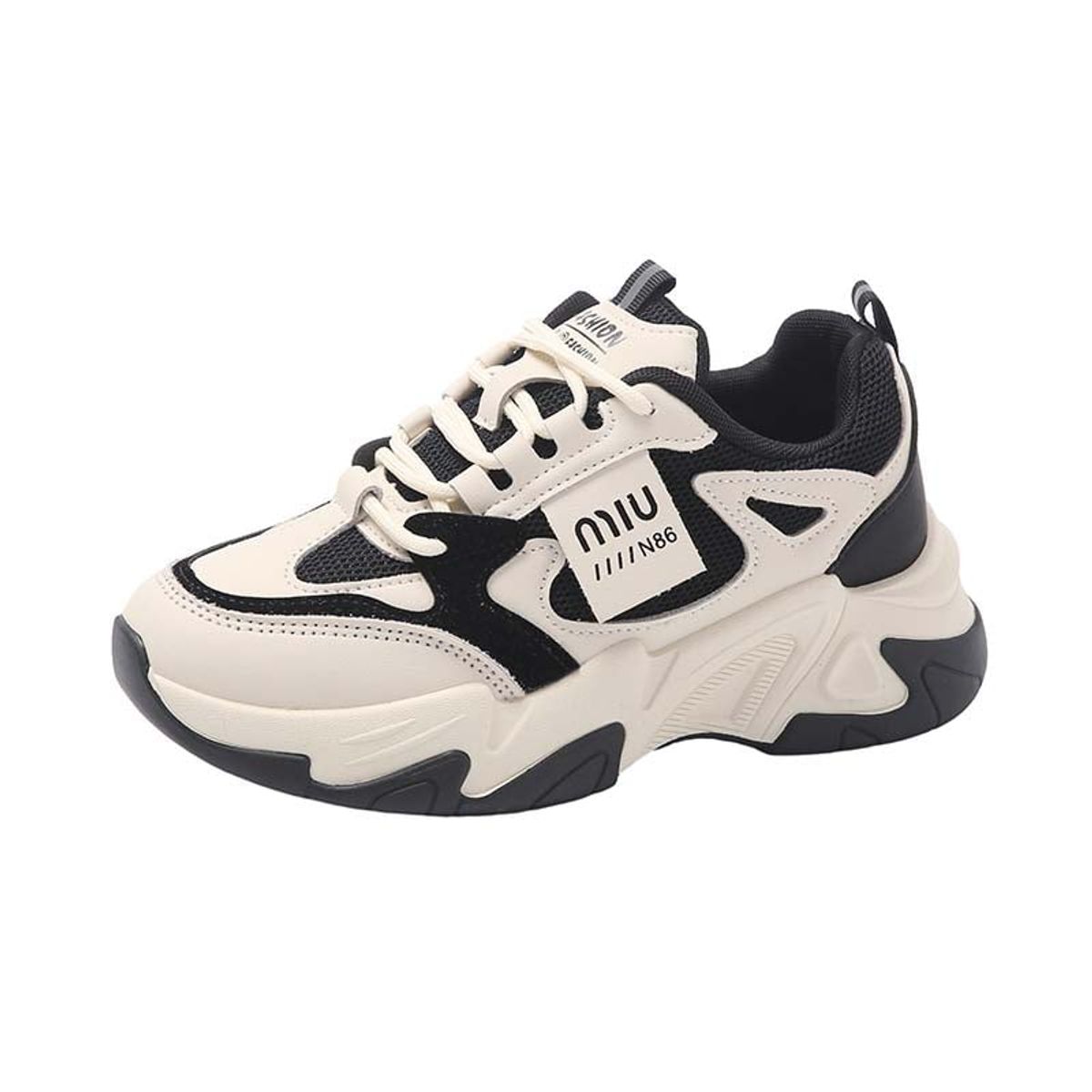 SHANDIAN - Zapatillas Plataforma Mujer Negro