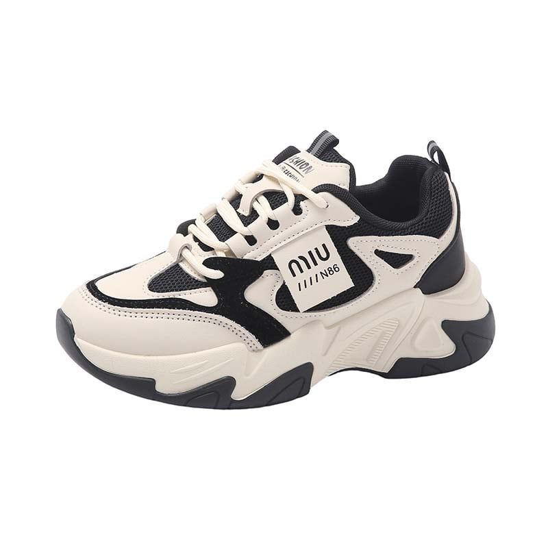 SHANDIAN - Zapatillas Plataforma Mujer Negro