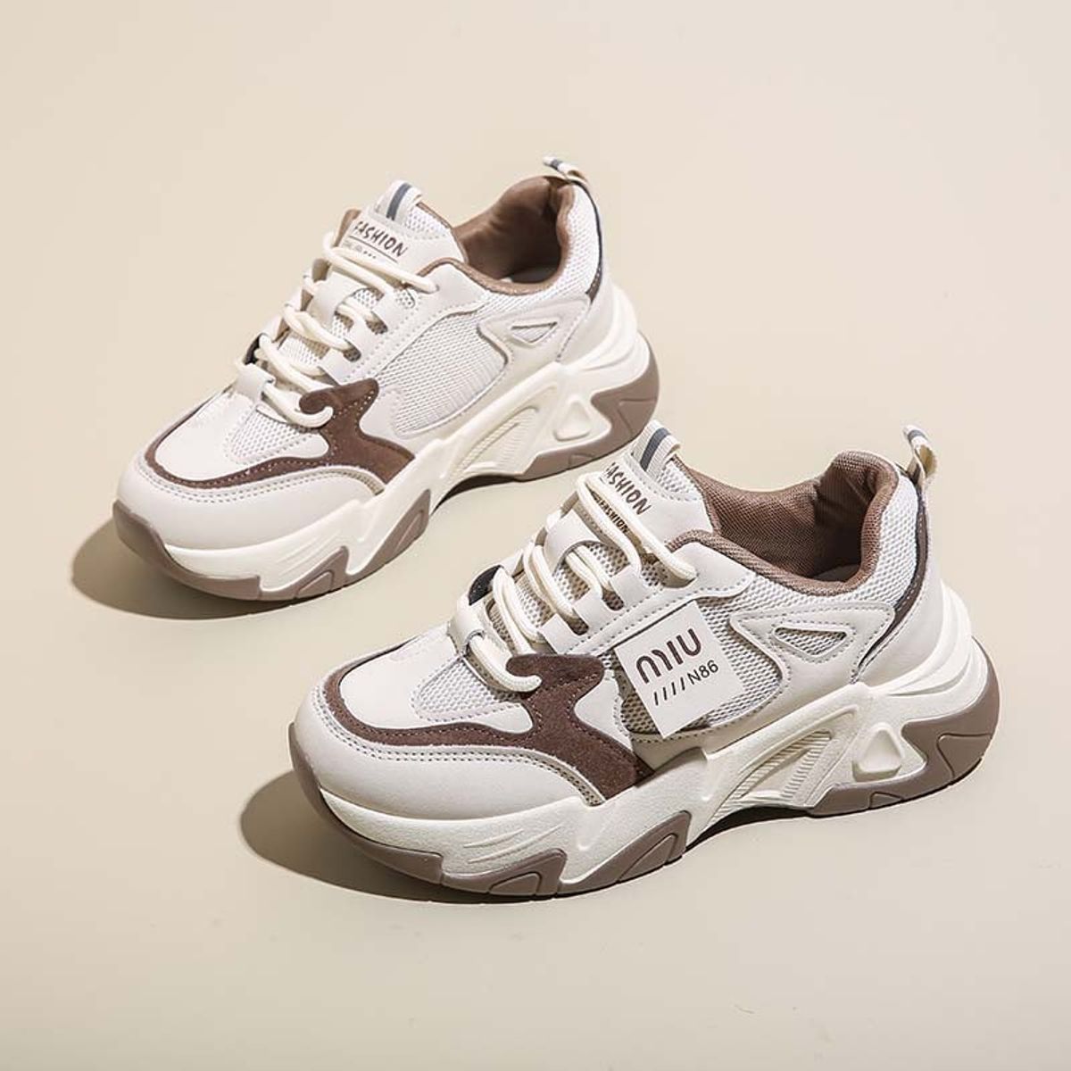 SHANDIAN - Zapatillas Plataforma Mujer Negro