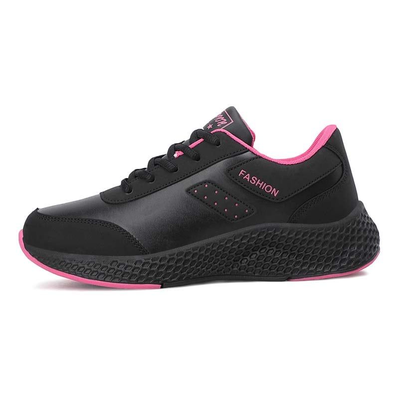 SHANDIAN - Zapatillas Deportivos PU Mujer Negro