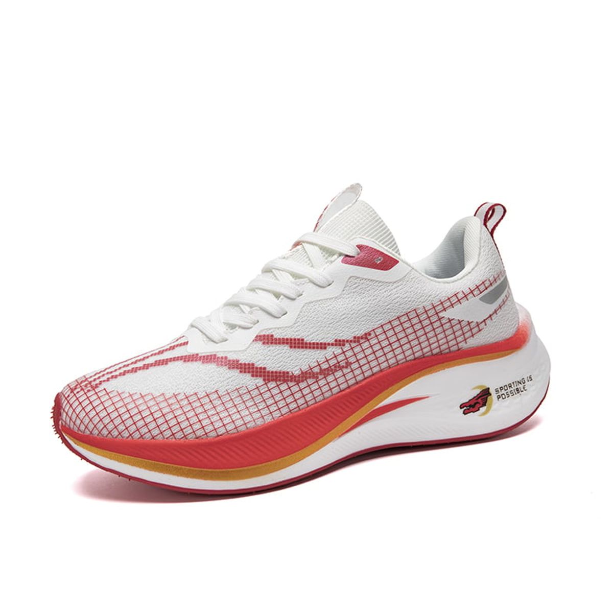 SHANDIAN - Zapatillas Running Plataforma Hombre Blanco-