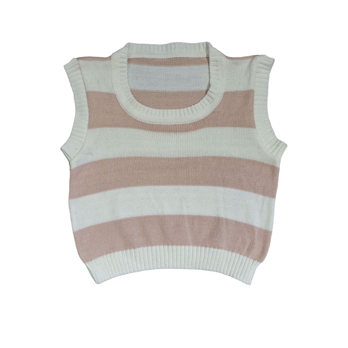 GENERICO - Sueter Mujer Casual Tendencia Rallas Color Rosa.-