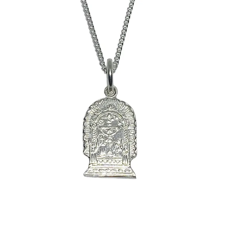 SANTORAL - Dije Señor de los Milagros y Cadena - Plata