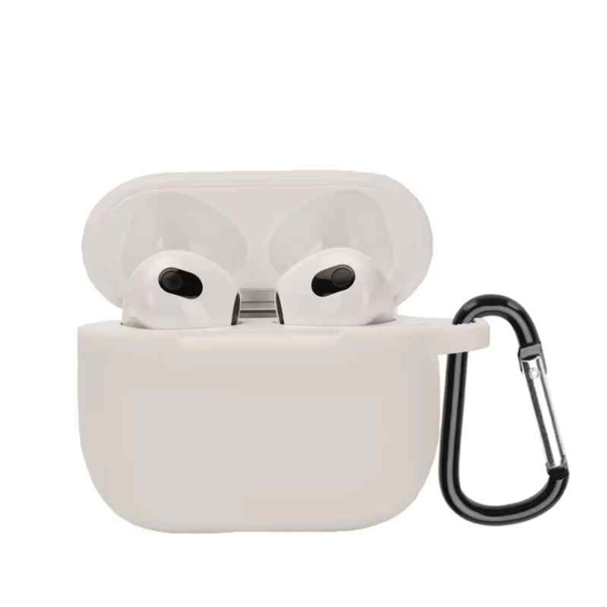 GENERICO - Case Protector de Silicona para Audífonos Apple Airpods 3 color Blanco