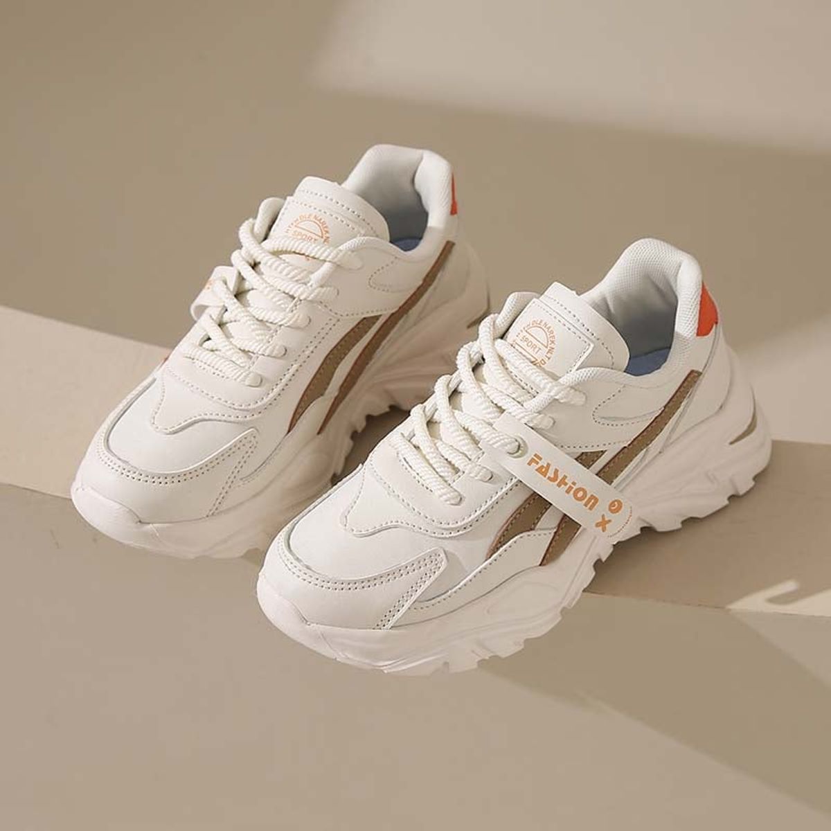 SHANDIAN - Zapatillas Plataforma Mujer Amarillo