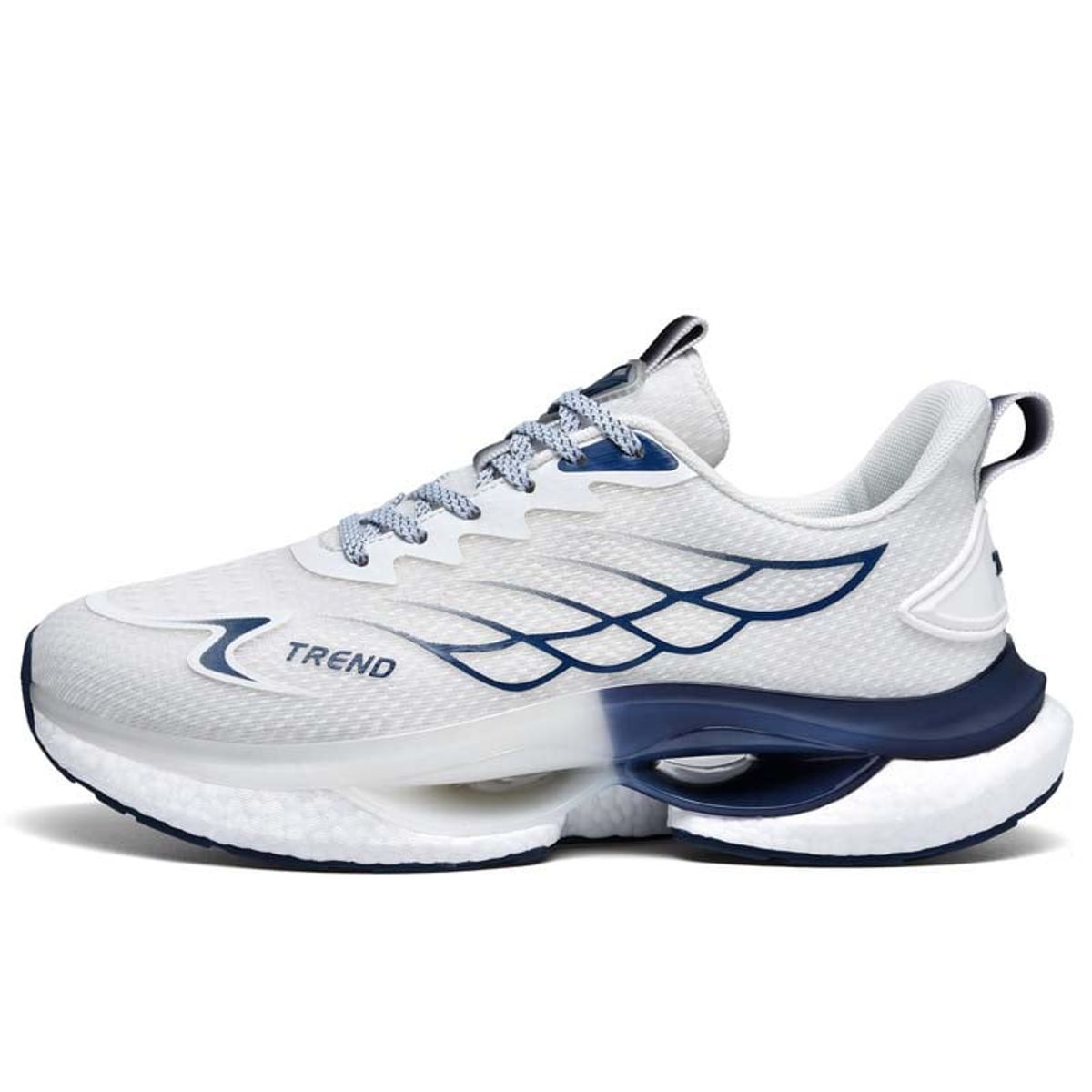 SHANDIAN - Zapatillas Running Plataforma Hombre Blanco-