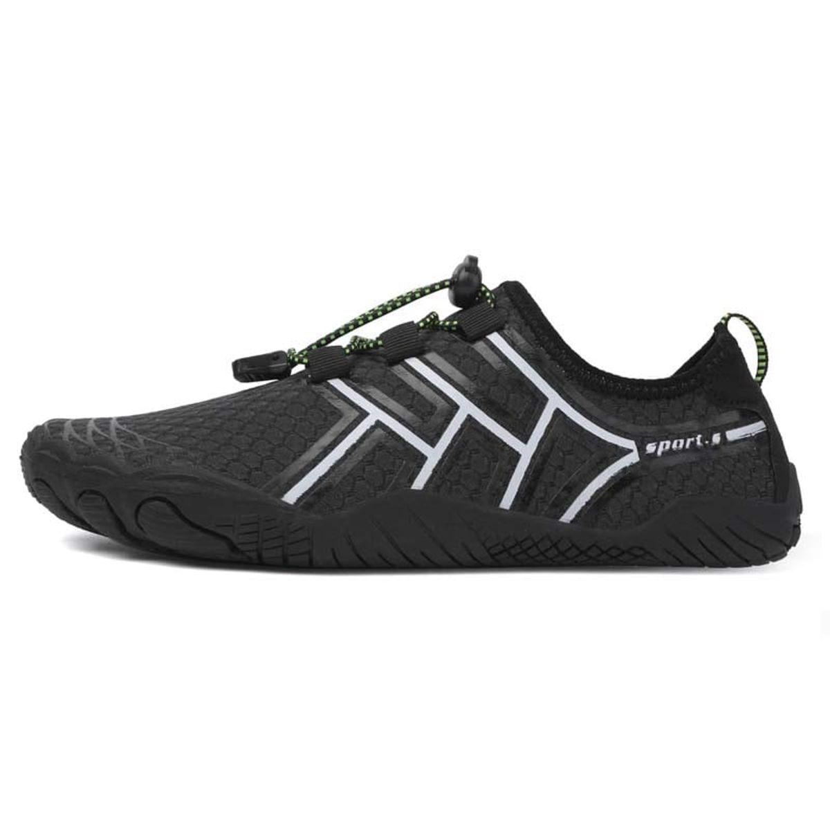 SHANDIAN - Zapatillas Agua Outdoor Hombre Secado Rapido Negro
