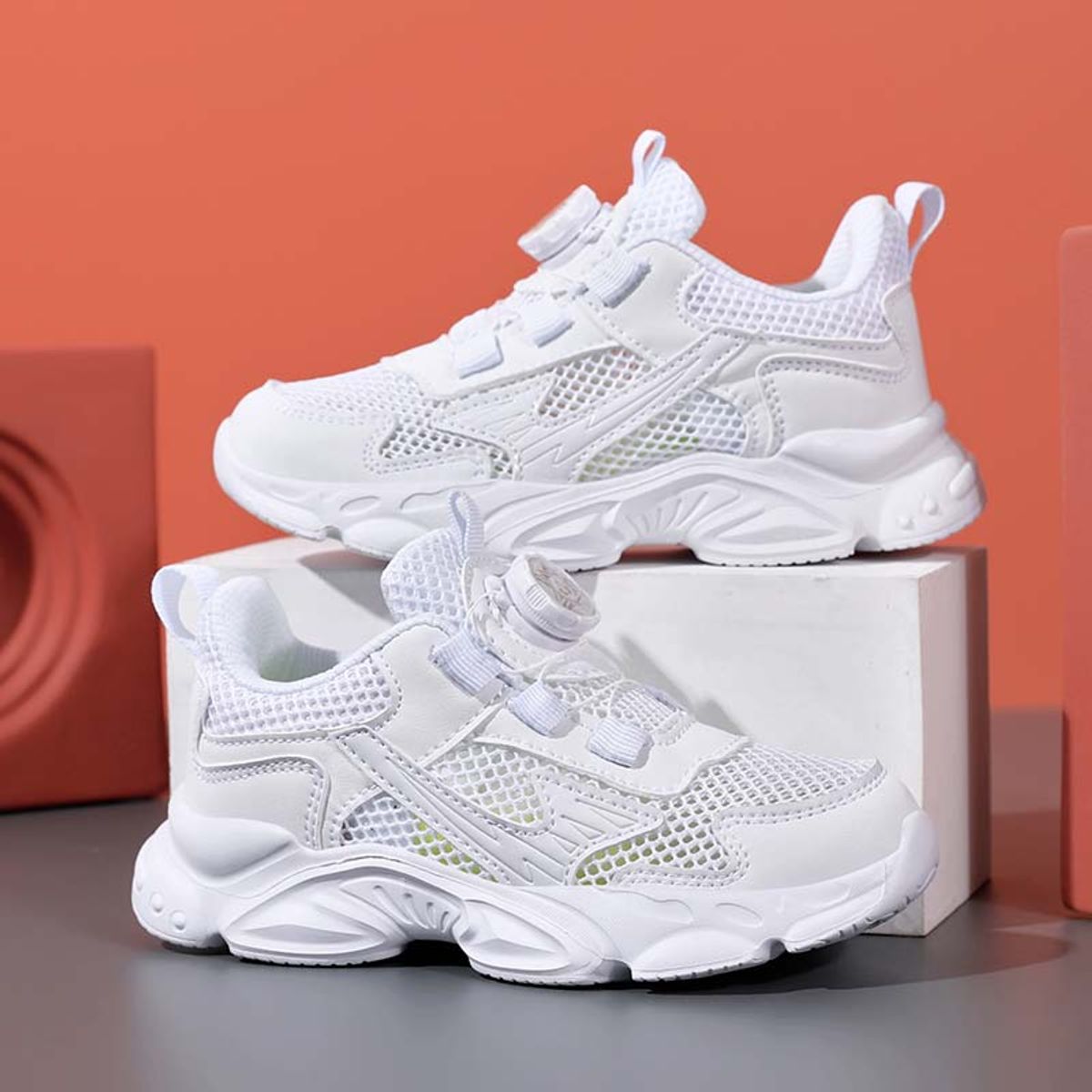 SHANDIAN - Zapatillas Gore Boa Deportiva Niños y Niñas Blanco