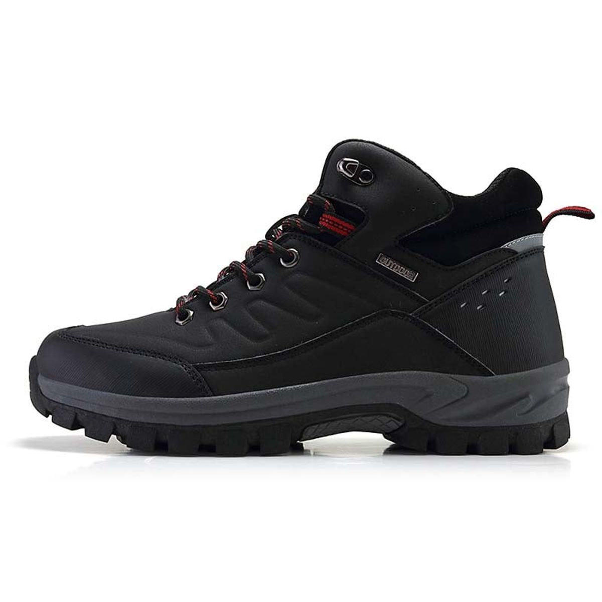 SHANDIAN - Zapatillas botin de hombre trekking temico invierno Negro