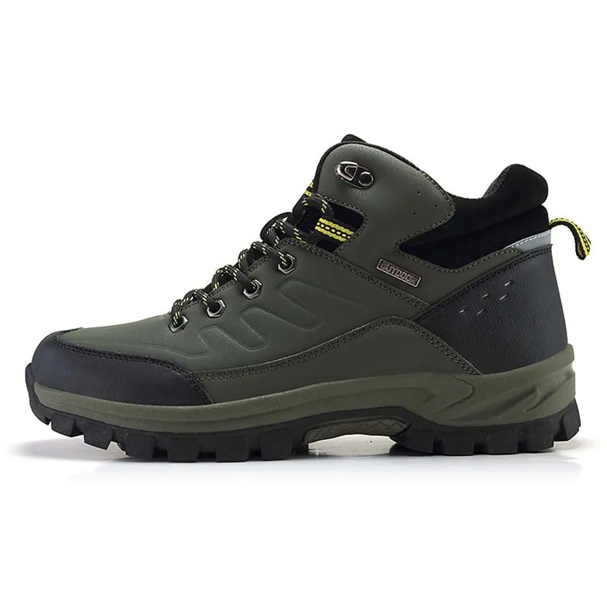 SHANDIAN - Zapatillas botin de hombre trekking temico invierno Negro