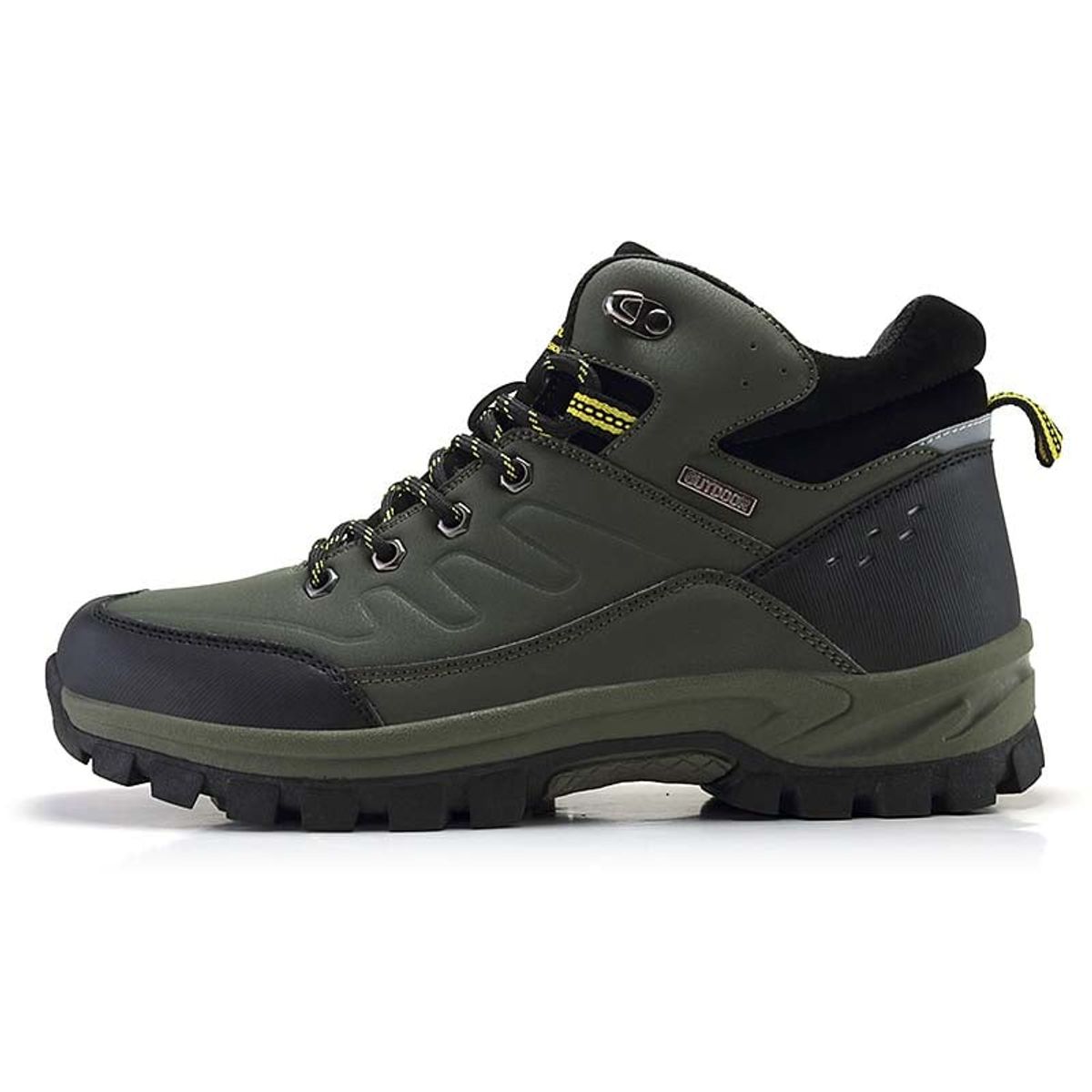 SHANDIAN - Zapatillas botin de hombre trekking temico invierno Negro