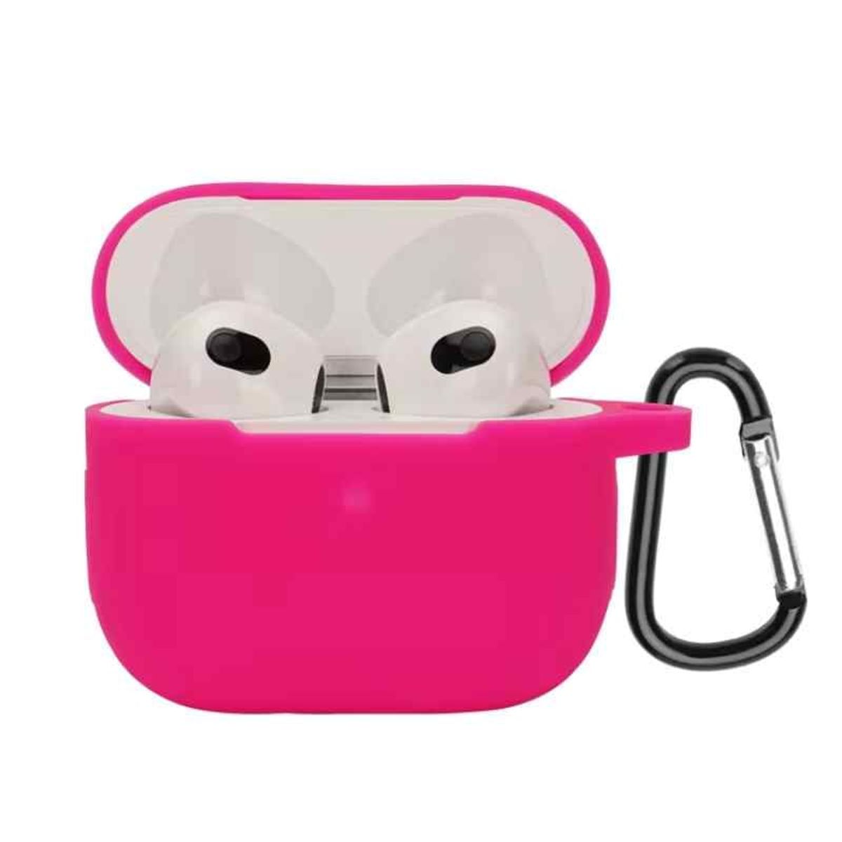 GENERICO - Case Protector de Silicona para Audífonos Apple Airpods 3 Rosa rojo
