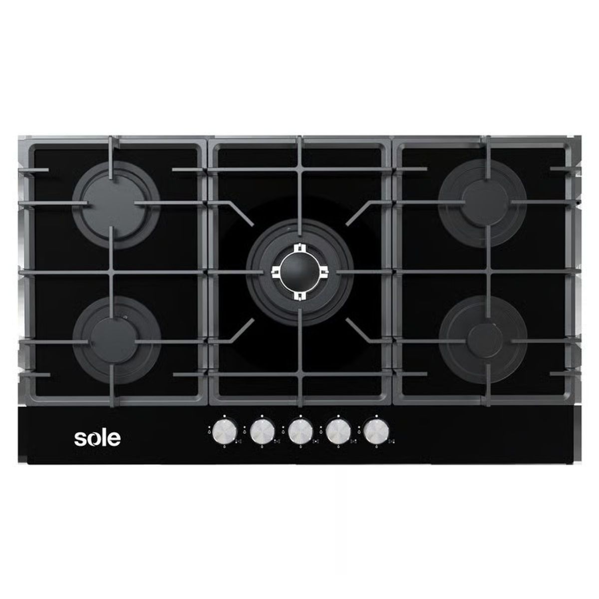 SOLE - Cocina Empotrable Sole a Gas 90cm SOLCO046 Negro