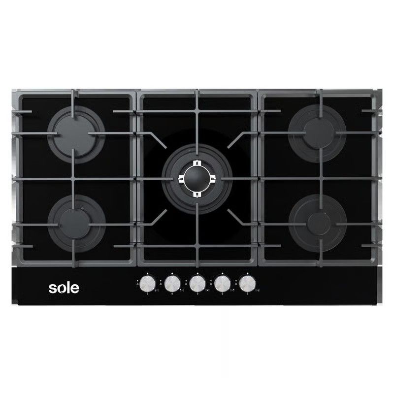SOLE - Cocina Empotrable Sole a Gas 90cm SOLCO046 Negro