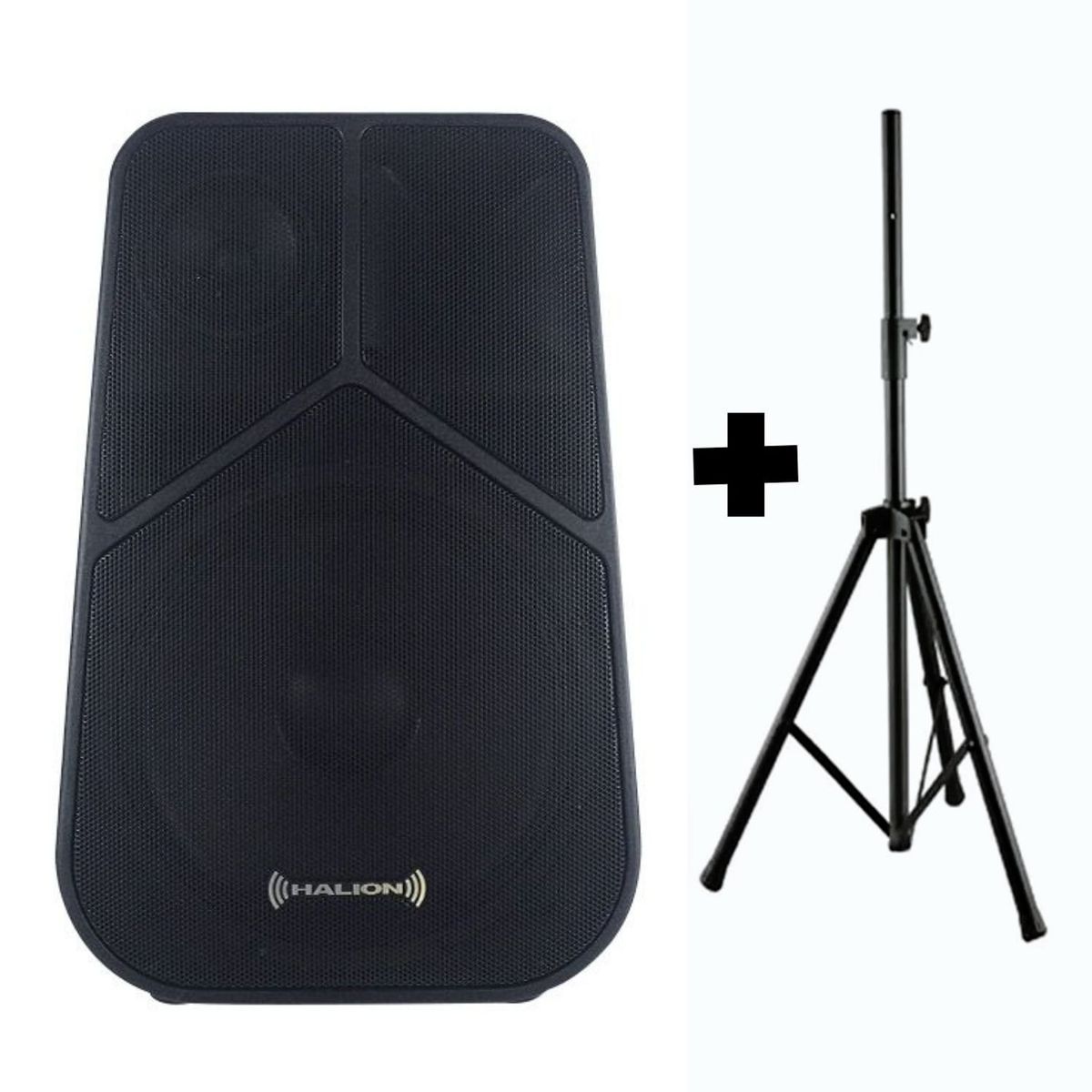 HALION - Parlante Activo Halion PHA 15G 03 VIAS Micrófono UHF BT USB + Soporte