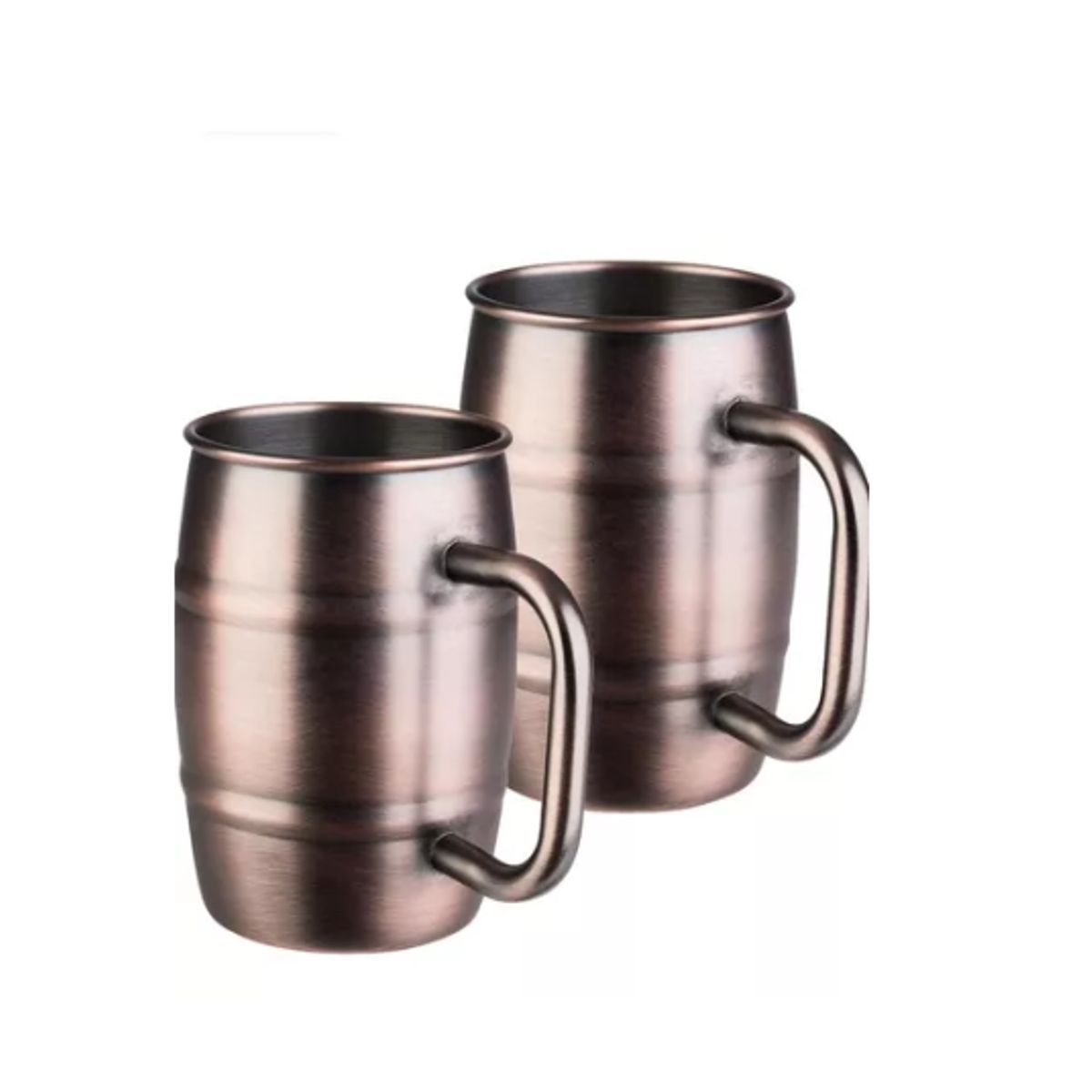 GENERICO - 2 vasos para cerveza bañados en cobre envejecido