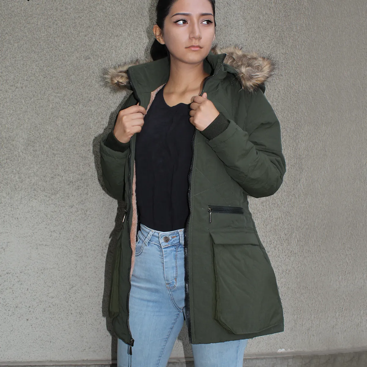 GENERICO - Casaca Parka Abrigo de Invierno para Mujer