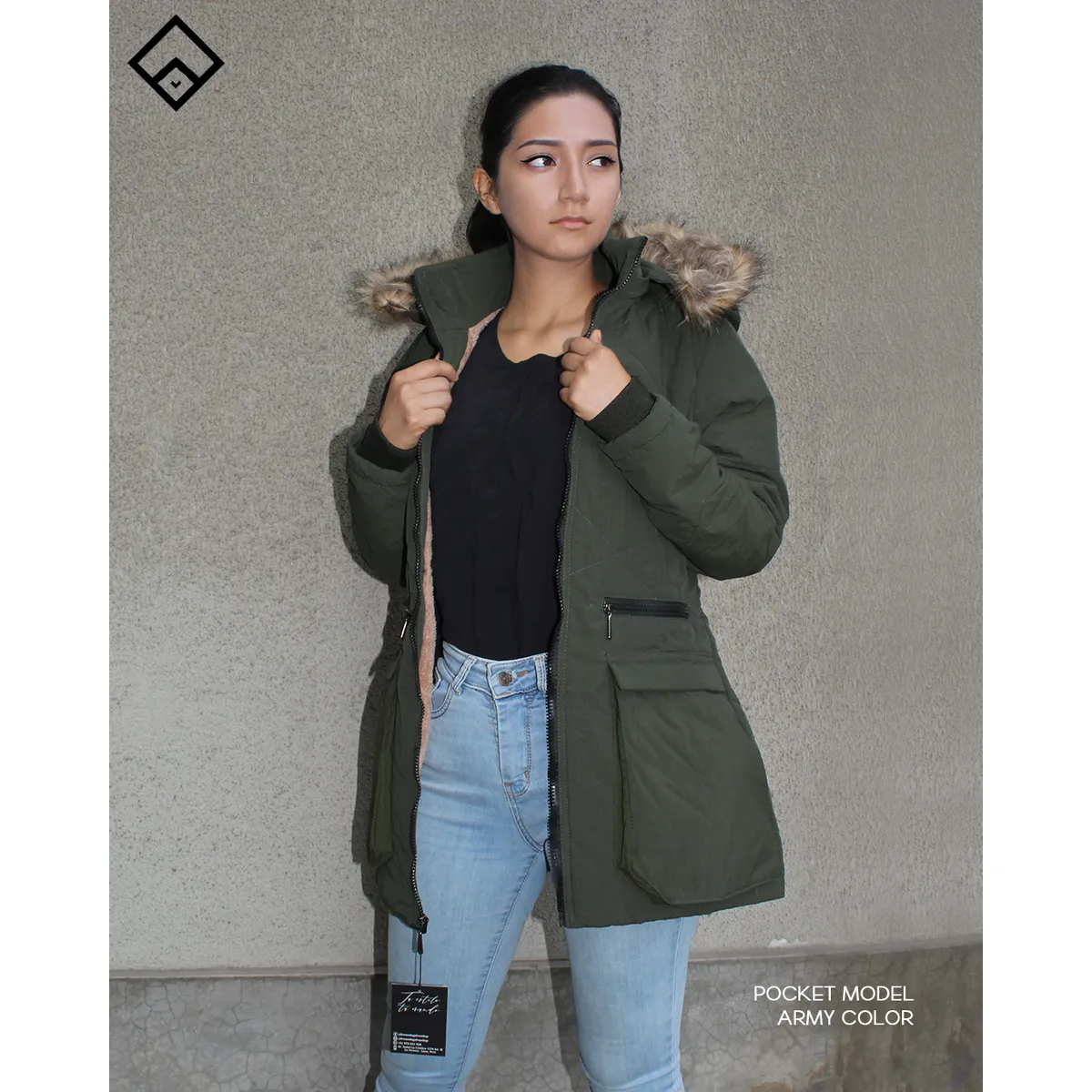 GENERICO - Casaca Parka Abrigo de Invierno para Mujer