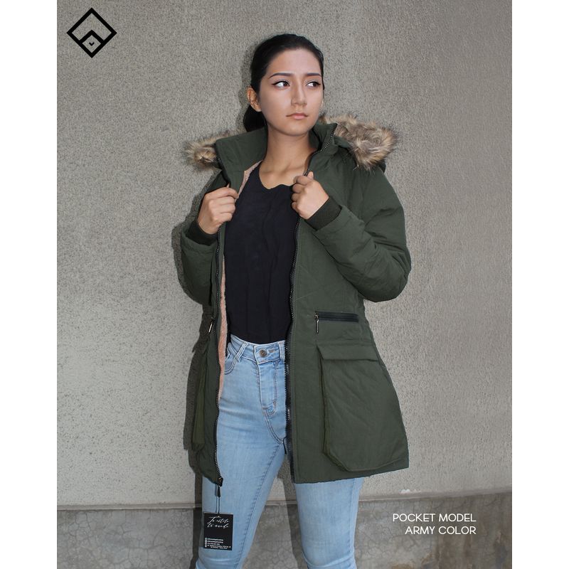 GENERICO - Casaca Parka Abrigo de Invierno para Mujer