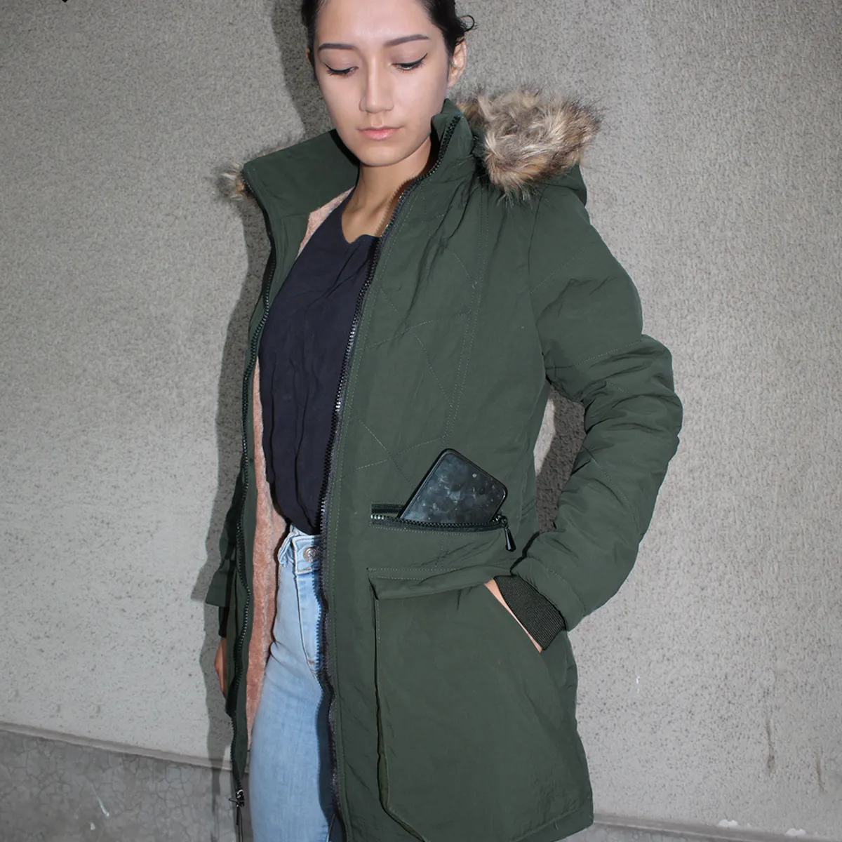 GENERICO - Casaca Parka Abrigo de Invierno para Mujer