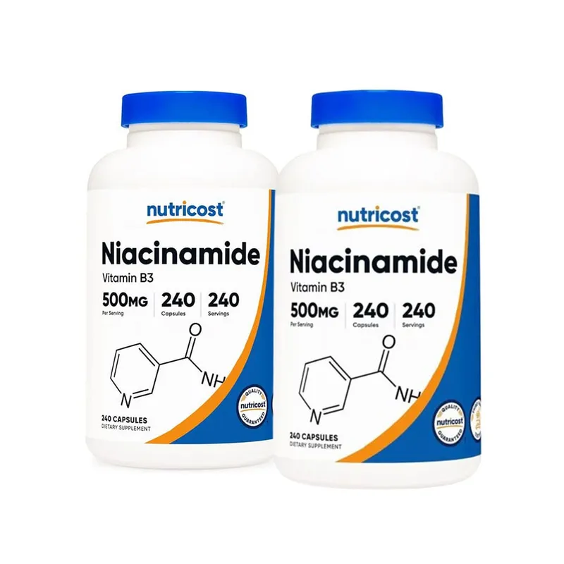 NUTRICOST - NIACINAMIDE 500MG VITAMINA B3 NUTRICOST 240 CAPSULAS PACK X2