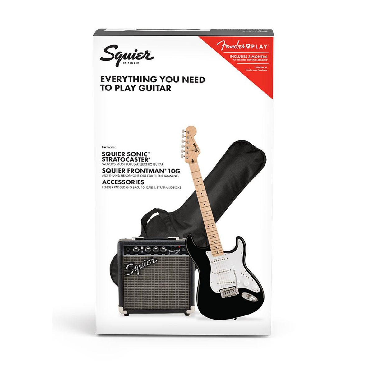 SQUIER - Pack Squier Sonic Stratocaster - Black