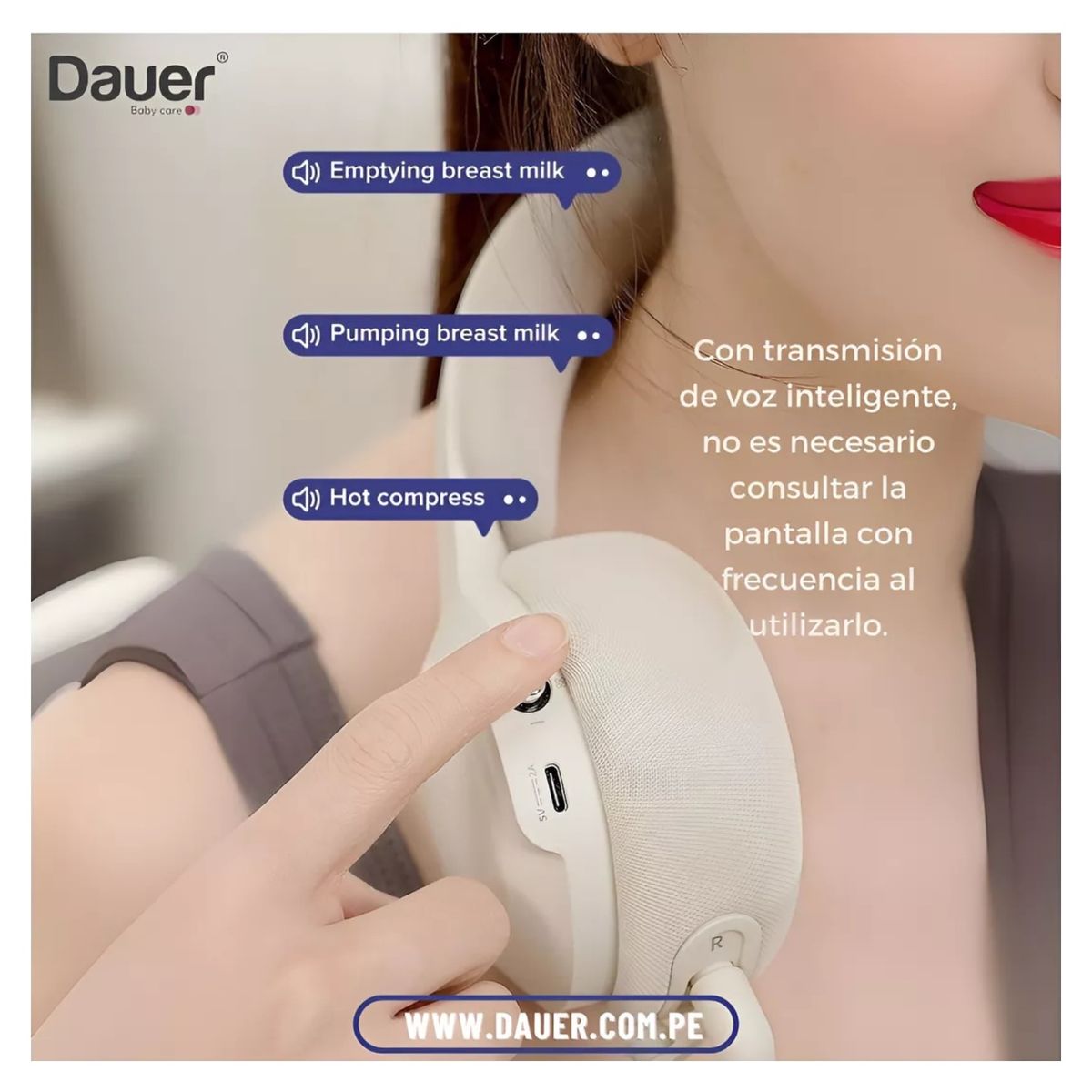 DAUER - Extractor Bilateral Manos Libres y Compresa Cervical DAUER