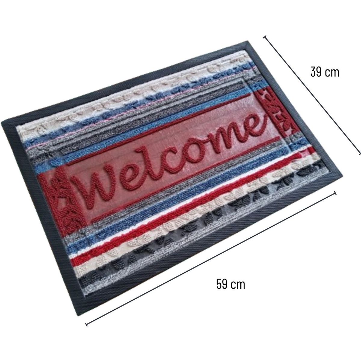 GENERICO - Felpudo Rectangular Piso Colores Lanoso