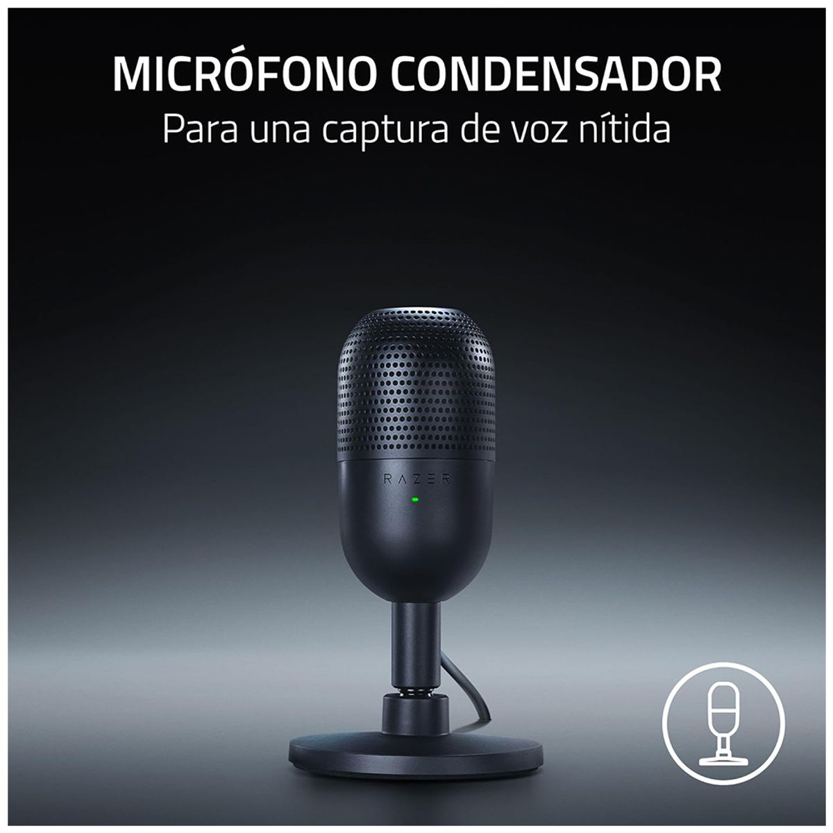 RAZER - Microfono Razer Seiren V3 Mini Usb Cn Sensor Touch Silent Negro