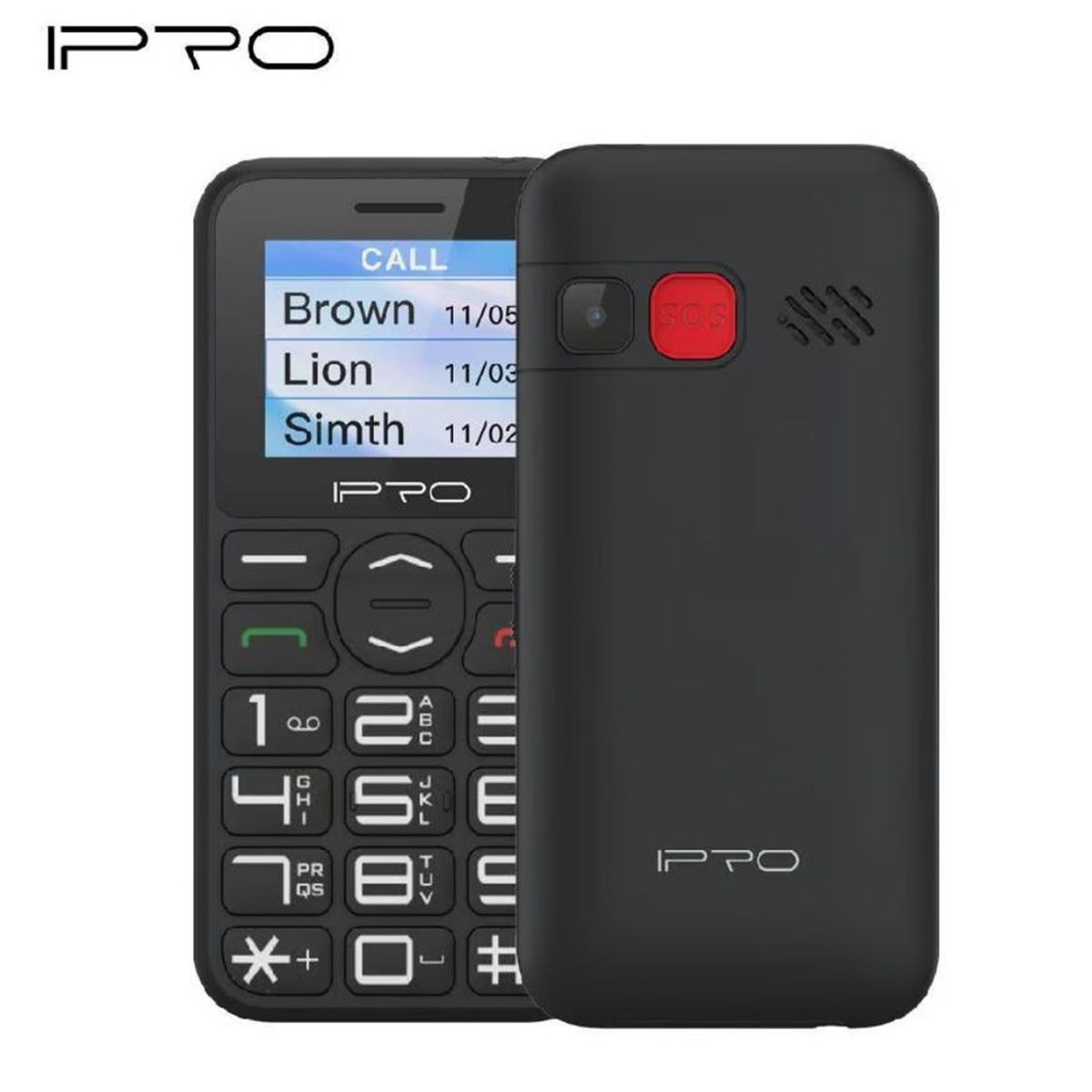 IPRO - Celular BASICO 4G IPRO F188S Radio FM Camara TECLAS GRANDES Negro
