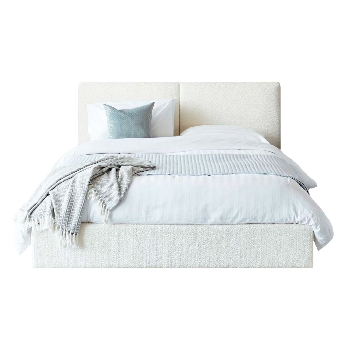 GENERICO - Cama Tapizada California Cozzy Ivory 2 Plazas